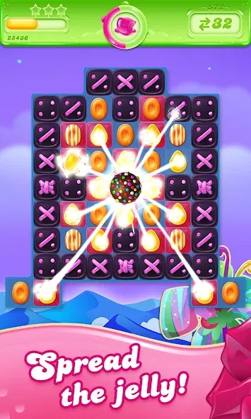 Candy Crush Jelly Saga (Кенди Краш Джелли Сага) МОД/Взлом [Много денег, Монет и Все открыто] Screenshot 1