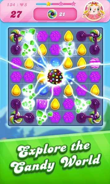 Candy Crush Saga (Кенди Краш Сага) МОД/Взлом [Много монет, Открытые уровни и Мега MOD] Screenshot 1