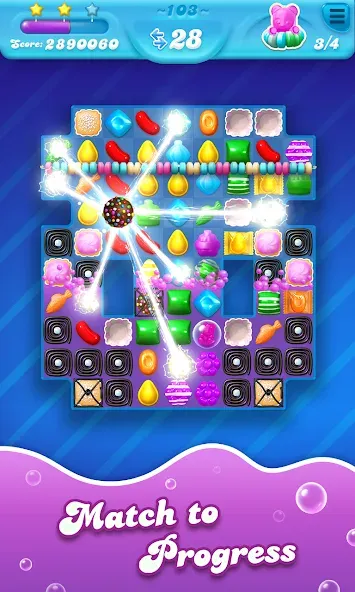Candy Crush Soda Saga (Кенди Краш Сода Сага) МОД/Взлом [Меню, Бесконечные монеты и Открытые уровни] Screenshot 2