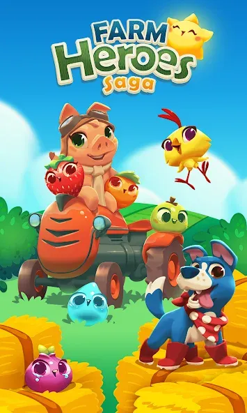 Farm Heroes Saga (Фарм Хероус Сага) МОД/Взлом [Меню, Бесконечные монеты и Открытые уровни] Screenshot 1