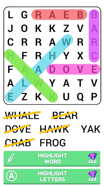 Word Search Puzzle Game МОД/Взлом [Все открыто, Дополнительные деньги и Меню MOD] Screenshot 5