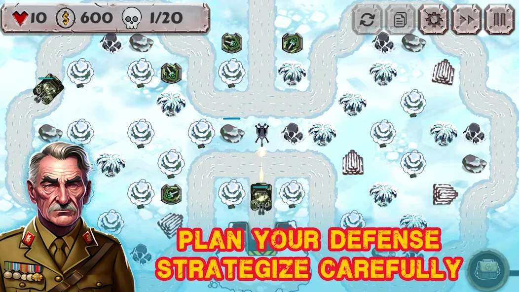 Battle Strategy: Tower Defense МОД/Взлом [Много монет, Открытые уровни и Мега MOD] Screenshot 1