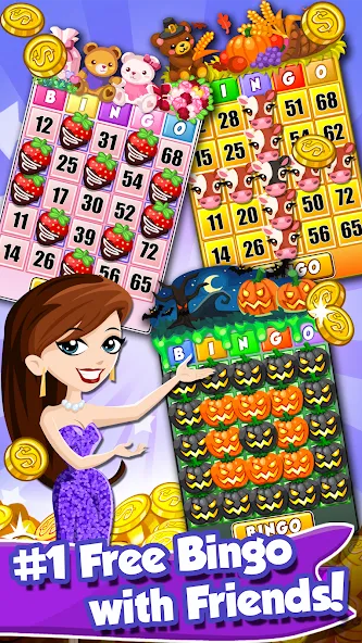 Bingo PartyLand 2: Bingo Games (Бинго Патиленд 2) МОД/Взлом [Деньги, Монеты и Меню MOD] Screenshot 1