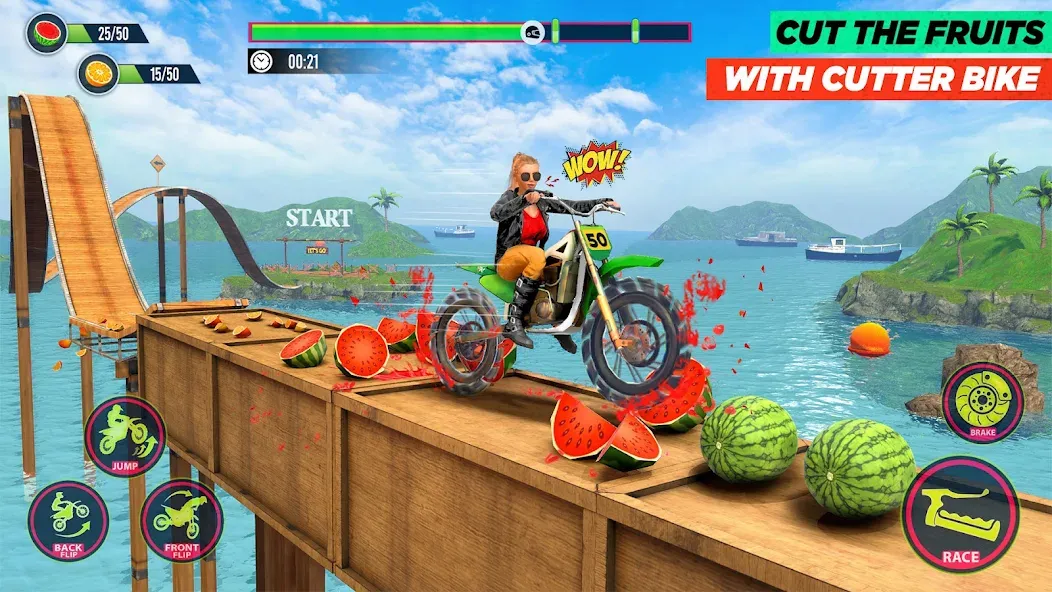 Bike Stunt Game: Tricks Master МОД/Взлом [Меню, Бесконечные монеты и Открытые уровни] Screenshot 2