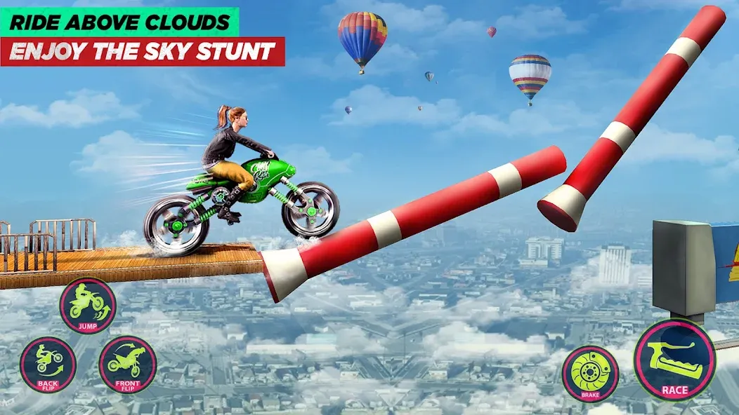 Bike Stunt Game: Tricks Master МОД/Взлом [Меню, Бесконечные монеты и Открытые уровни] Screenshot 5