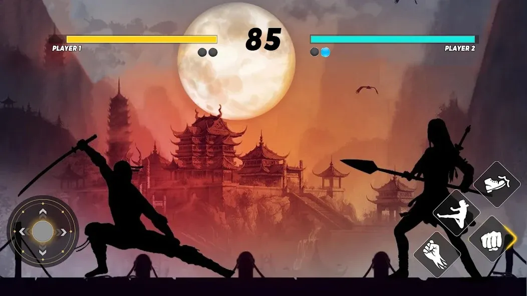 Sword Shadow Fighting Game 3D МОД/Взлом [Меню, Бесконечные монеты и Открытые уровни] Screenshot 2