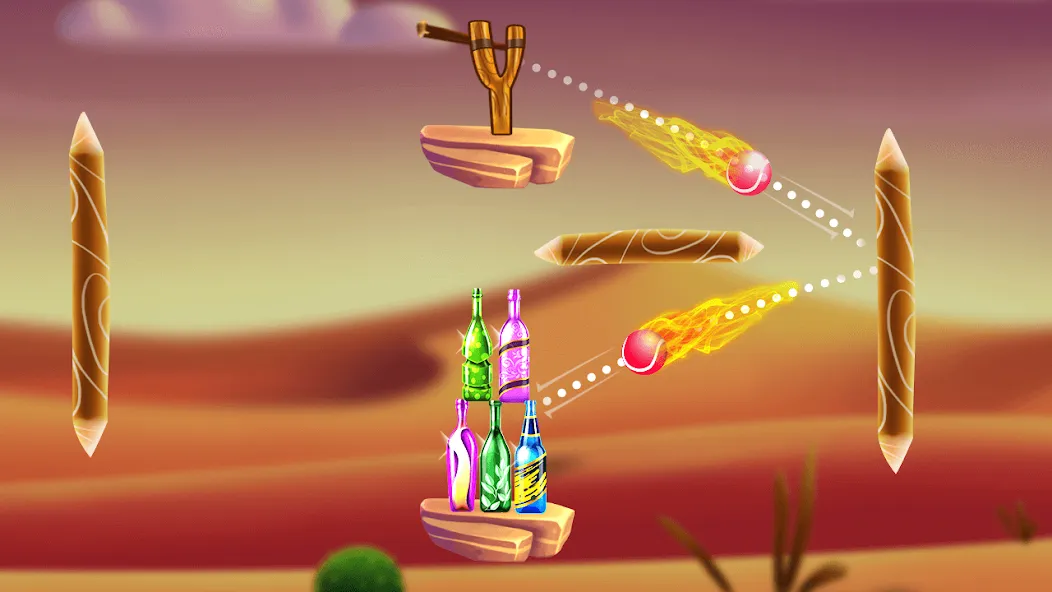 Bottle Shooting Game 2 МОД/Взлом [Меню, Бесконечные монеты и Открытые уровни] Screenshot 2