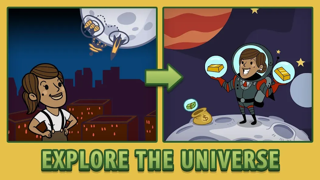 AdVenture Capitalist (ЭдВенчер Капиталист) МОД/Взлом [Деньги, Монеты и Меню MOD] Screenshot 4