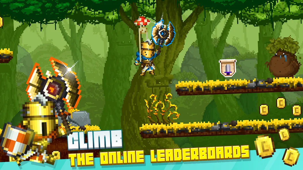Bit Heroes Runner: Pixel Blitz (Бит Хероес Раннер) МОД/Взлом [Меню, Бесконечные монеты и Открытые уровни] Screenshot 4