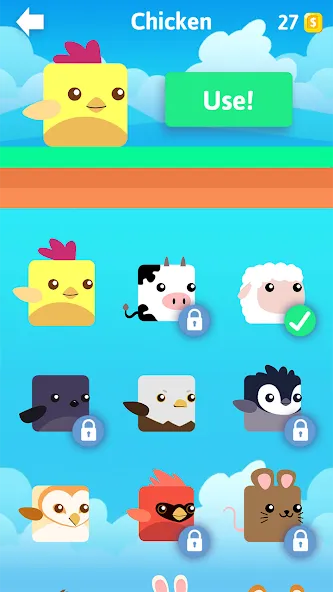 Stacky Bird: Fun Egg Dash Game (тэки птица) МОД/Взлом [Все открыто, Дополнительные деньги и Меню MOD] Screenshot 4