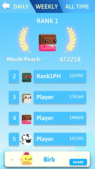 Stacky Bird: Fun Egg Dash Game (тэки птица) МОД/Взлом [Все открыто, Дополнительные деньги и Меню MOD] Screenshot 5