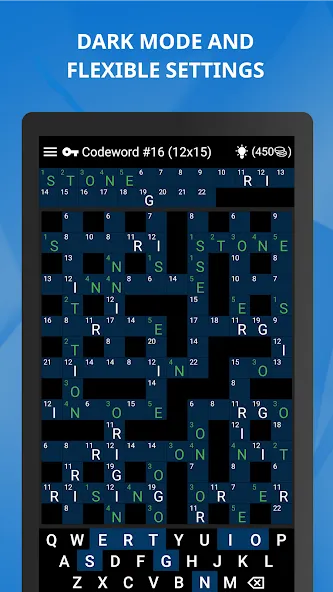 Keywords — Codeword Puzzle МОД/Взлом [Меню, Бесконечные монеты и Открытые уровни] Screenshot 3