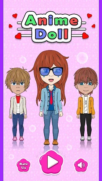 Anime Doll Designer (Аниме Кукольный Дизайнер) МОД/Взлом [Много монет, Открытые уровни и Мега MOD] Screenshot 1