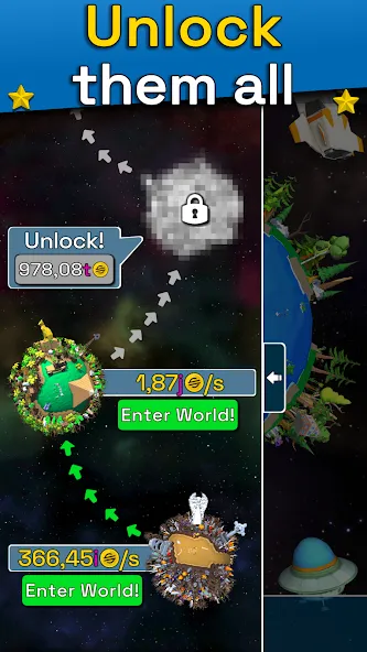Planet Evolution: Idle Clicker (Планета Эволюция) МОД/Взлом [Бесконечные деньги, Монеты и Мега MOD] Screenshot 5