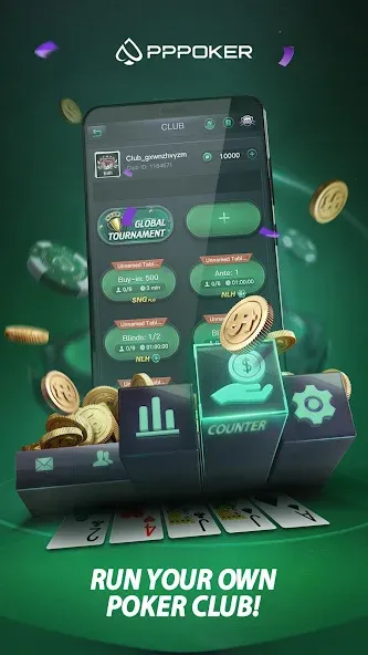 PPPoker-Home Games МОД/Взлом [Много монет, Открытые уровни и Мега MOD] Screenshot 3