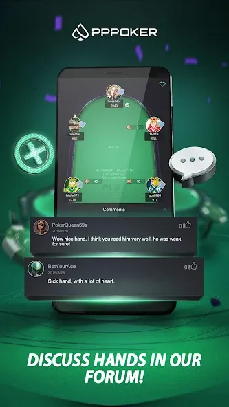 PPPoker-Home Games МОД/Взлом [Много монет, Открытые уровни и Мега MOD] Screenshot 5
