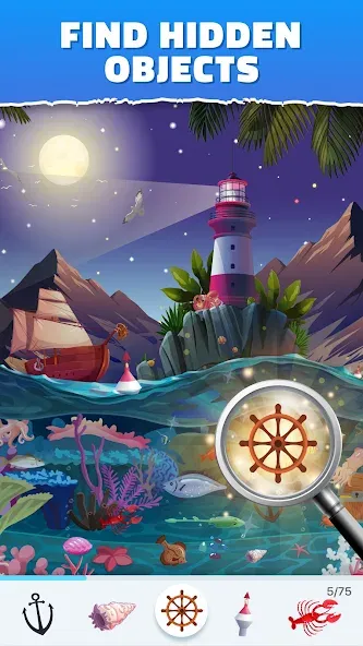 Bright Objects - Hidden Object МОД/Взлом [Бесконечные деньги, Монеты и Мега MOD] Screenshot 1