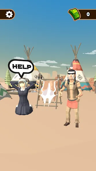 Western Cowboy: Shooting Game (Вестерн Каубой) МОД/Взлом [Все открыто, Дополнительные деньги и Меню MOD] Screenshot 4