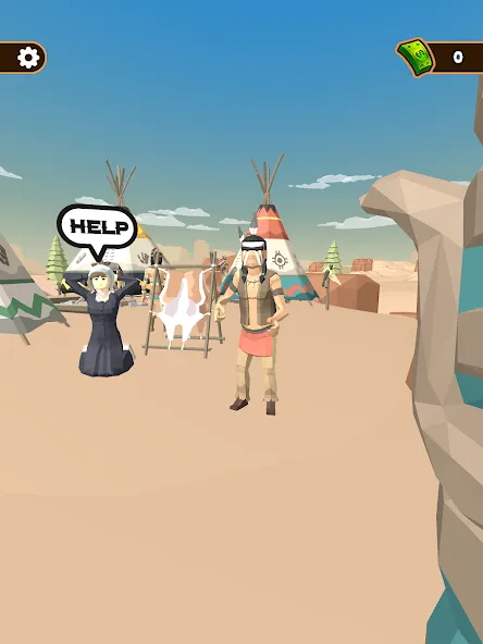 Western Cowboy: Shooting Game (Вестерн Каубой) МОД/Взлом [Все открыто, Дополнительные деньги и Меню MOD] Screenshot 5