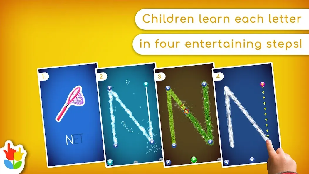 LetterSchool - Learn to Write (ЛеттерСкул) МОД/Взлом [Меню, Бесконечные монеты и Открытые уровни] Screenshot 1