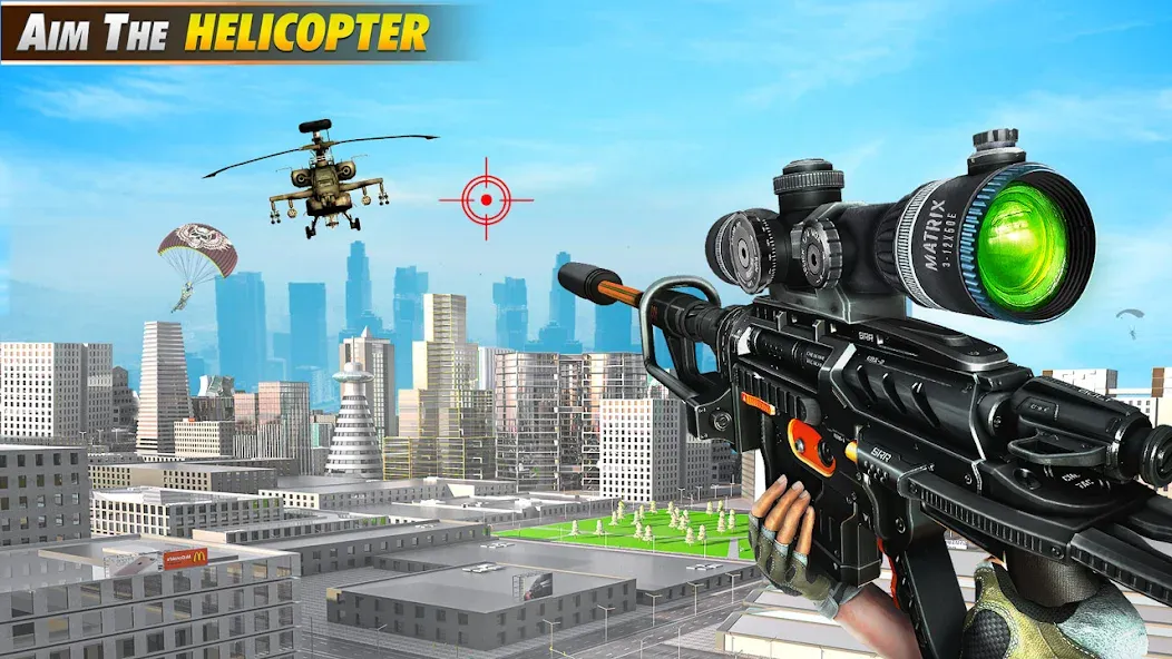 Sniper Shooter Mission Games МОД/Взлом [Все открыто, Дополнительные деньги и Меню MOD] Screenshot 1