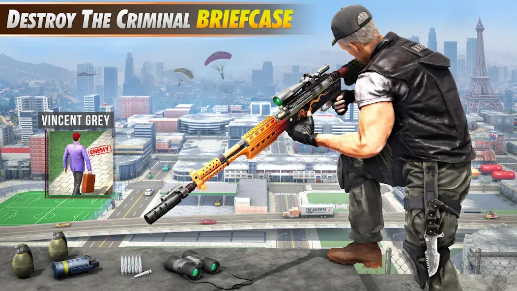 Sniper Shooter Mission Games МОД/Взлом [Все открыто, Дополнительные деньги и Меню MOD] Screenshot 3