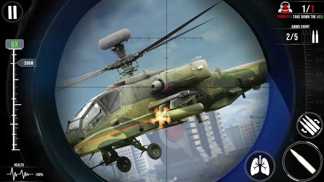 Sniper Shooter Mission Games МОД/Взлом [Все открыто, Дополнительные деньги и Меню MOD] Screenshot 4
