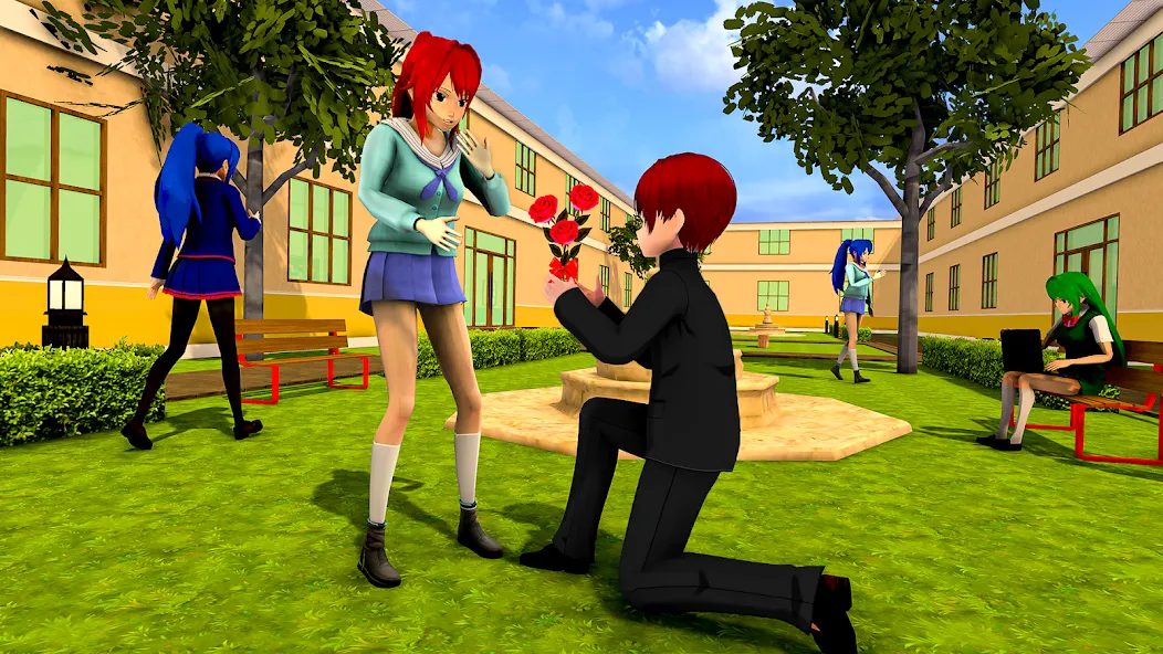 Anime High School Girl Life 24 (Аниме жизнь школьной девушки 24) МОД/Взлом [Все открыто, Дополнительные деньги и Меню MOD] Screenshot 1