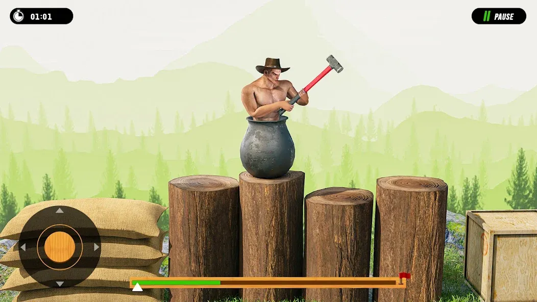 Hammer Climber Man: Pot Man 3D МОД/Взлом [Меню, Бесконечные монеты и Открытые уровни] Screenshot 3