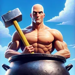 Скачать Взломанная Hammer Climber Man: Pot Man 3D на андроид с бесконечными деньгами