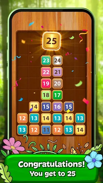 Merge Wood: Block Puzzle (Мерж Вуд) МОД/Взлом [Меню, Бесконечные монеты и Открытые уровни] Screenshot 2