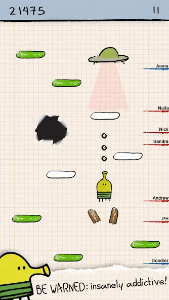 Doodle Jump (Дудл Джамп) МОД/Взлом [Бесконечные деньги, Монеты и Мега MOD] Screenshot 1