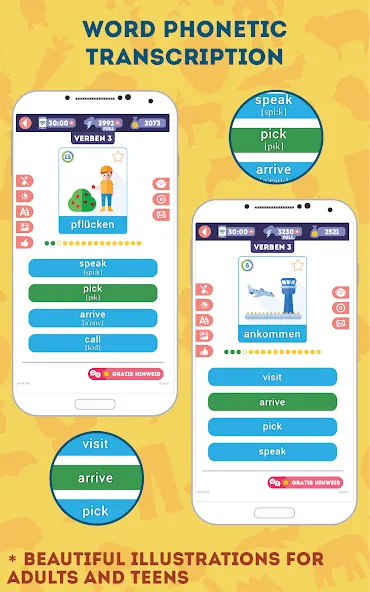 English for Beginners: LinDuo МОД/Взлом [Меню, Бесконечные монеты и Открытые уровни] Screenshot 5
