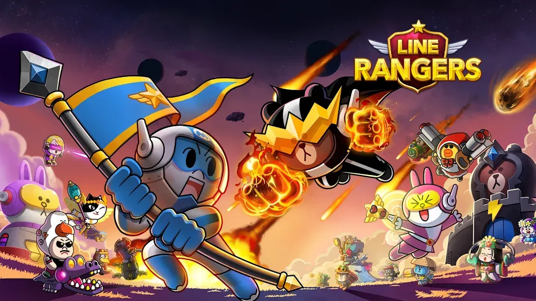 LINE Rangers: Brown-Cony Wars! МОД/Взлом [Все открыто, Дополнительные деньги и Меню MOD] Screenshot 5