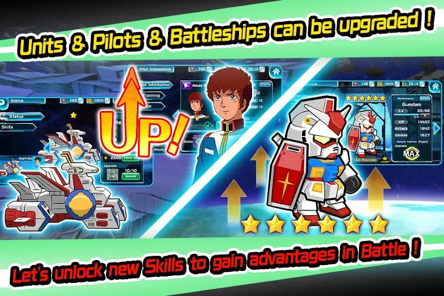 LINE: Gundam Wars (Лайн) МОД/Взлом [Много денег, Монет и Все открыто] Screenshot 4