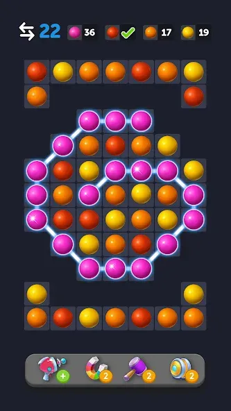 Bubble Link - Connect & Match (Бабл Линк) МОД/Взлом [Все открыто, Дополнительные деньги и Меню MOD] Screenshot 5