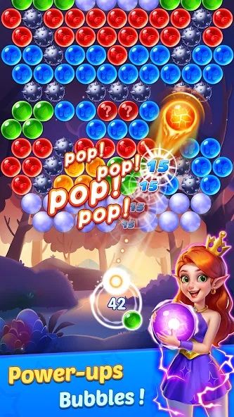 Bubble Shooter Genies МОД/Взлом [Меню, Бесконечные монеты и Открытые уровни] Screenshot 5