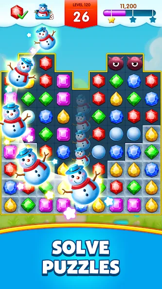 Jewels Legend - Match 3 Puzzle (Джуэл Легенд) МОД/Взлом [Бесконечные деньги, Монеты и Мега MOD] Screenshot 2