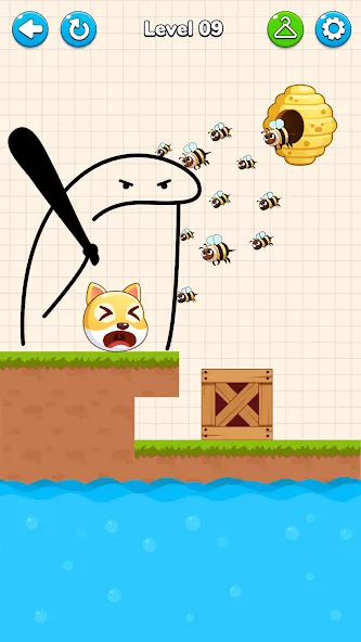 Draw to Save - Save the Dog МОД/Взлом [Много денег, Монет и Все открыто] Screenshot 1