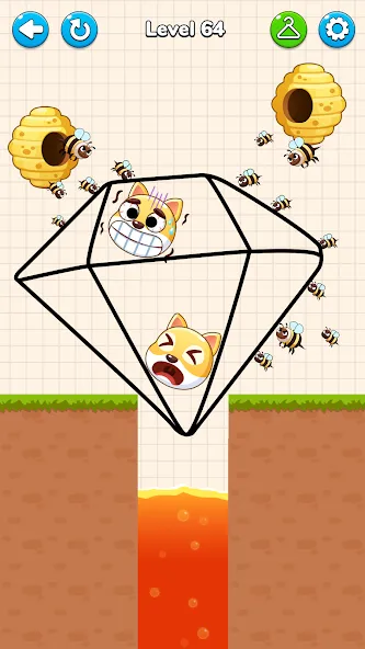 Draw to Save - Save the Dog МОД/Взлом [Много денег, Монет и Все открыто] Screenshot 5