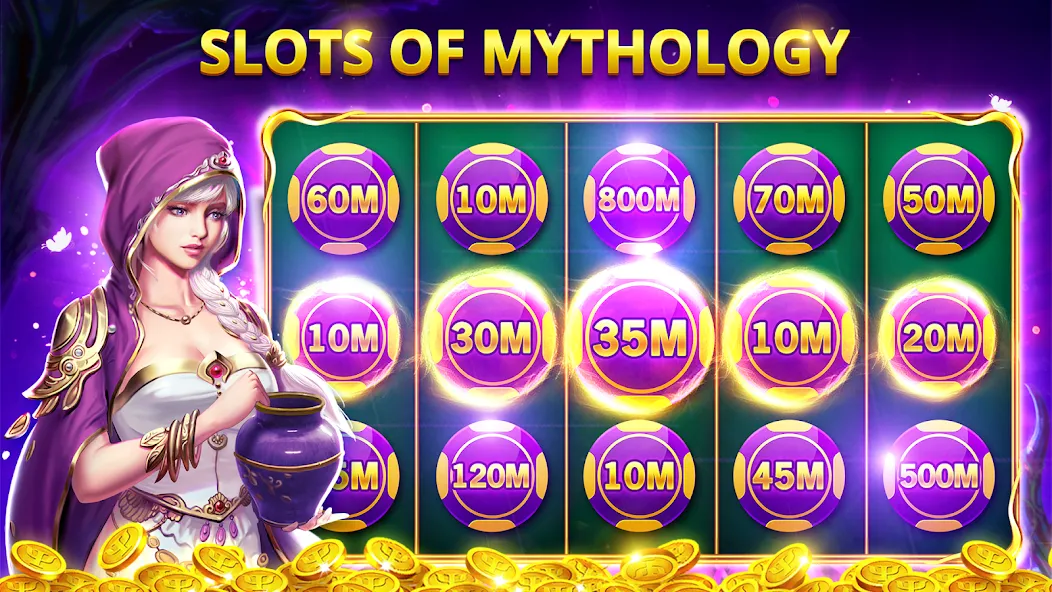 Slots Myth - Slot Machines МОД/Взлом [Много монет, Открытые уровни и Мега MOD] Screenshot 2
