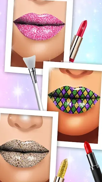 Lip Art Makeup Beauty Game МОД/Взлом [Много монет, Открытые уровни и Мега MOD] Screenshot 1