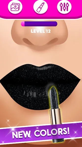 Lip Art Makeup Beauty Game МОД/Взлом [Много монет, Открытые уровни и Мега MOD] Screenshot 3