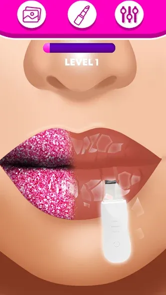 Lip Art Makeup Beauty Game МОД/Взлом [Много монет, Открытые уровни и Мега MOD] Screenshot 5