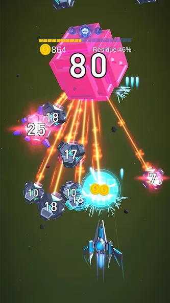 Dust Settle 3D - Galaxy Attack (Даст Сеттл 3Д) МОД/Взлом [Бесконечные деньги, Монеты и Мега MOD] Screenshot 3