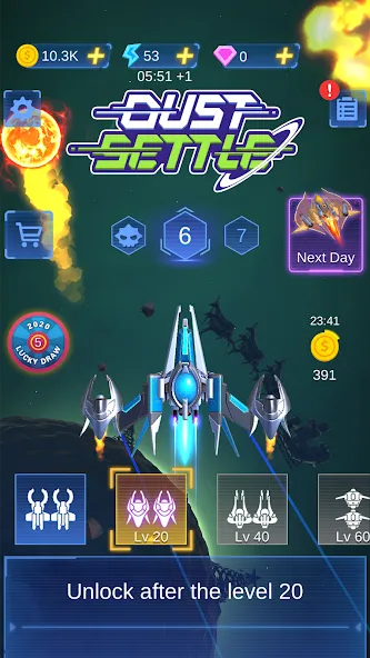 Dust Settle 3D - Galaxy Attack (Даст Сеттл 3Д) МОД/Взлом [Бесконечные деньги, Монеты и Мега MOD] Screenshot 5