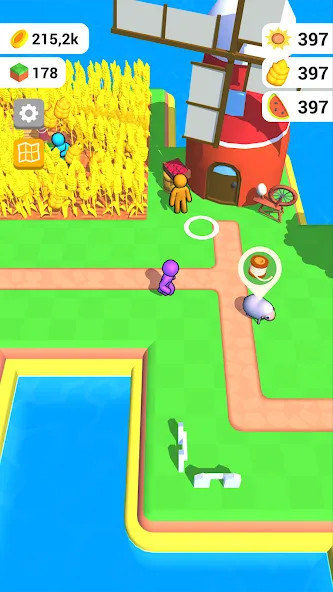 Farm Land - Farming life game (Фарм Лэнд) МОД/Взлом [Много монет, Открытые уровни и Мега MOD] Screenshot 1