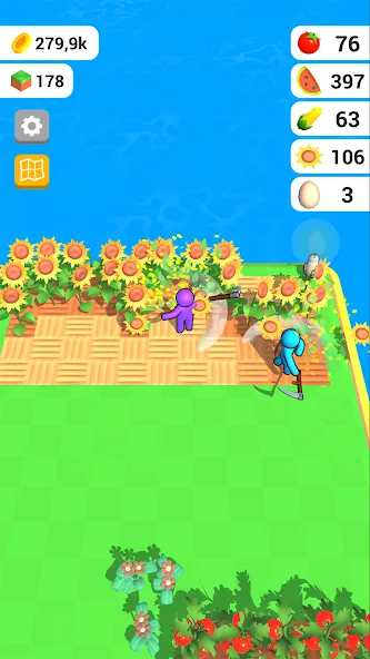 Farm Land - Farming life game (Фарм Лэнд) МОД/Взлом [Много монет, Открытые уровни и Мега MOD] Screenshot 3