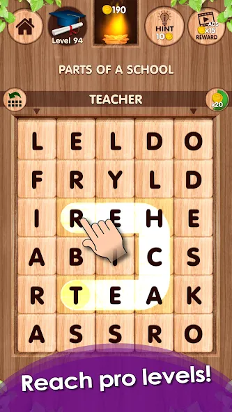 Falling Word Games - Addictive (Фоллинг Уорд Геймс) МОД/Взлом [Деньги, Монеты и Меню MOD] Screenshot 4