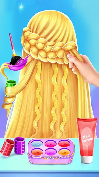 Braided Hair Salon Girls Games МОД/Взлом [Много денег, Монет и Все открыто] Screenshot 2